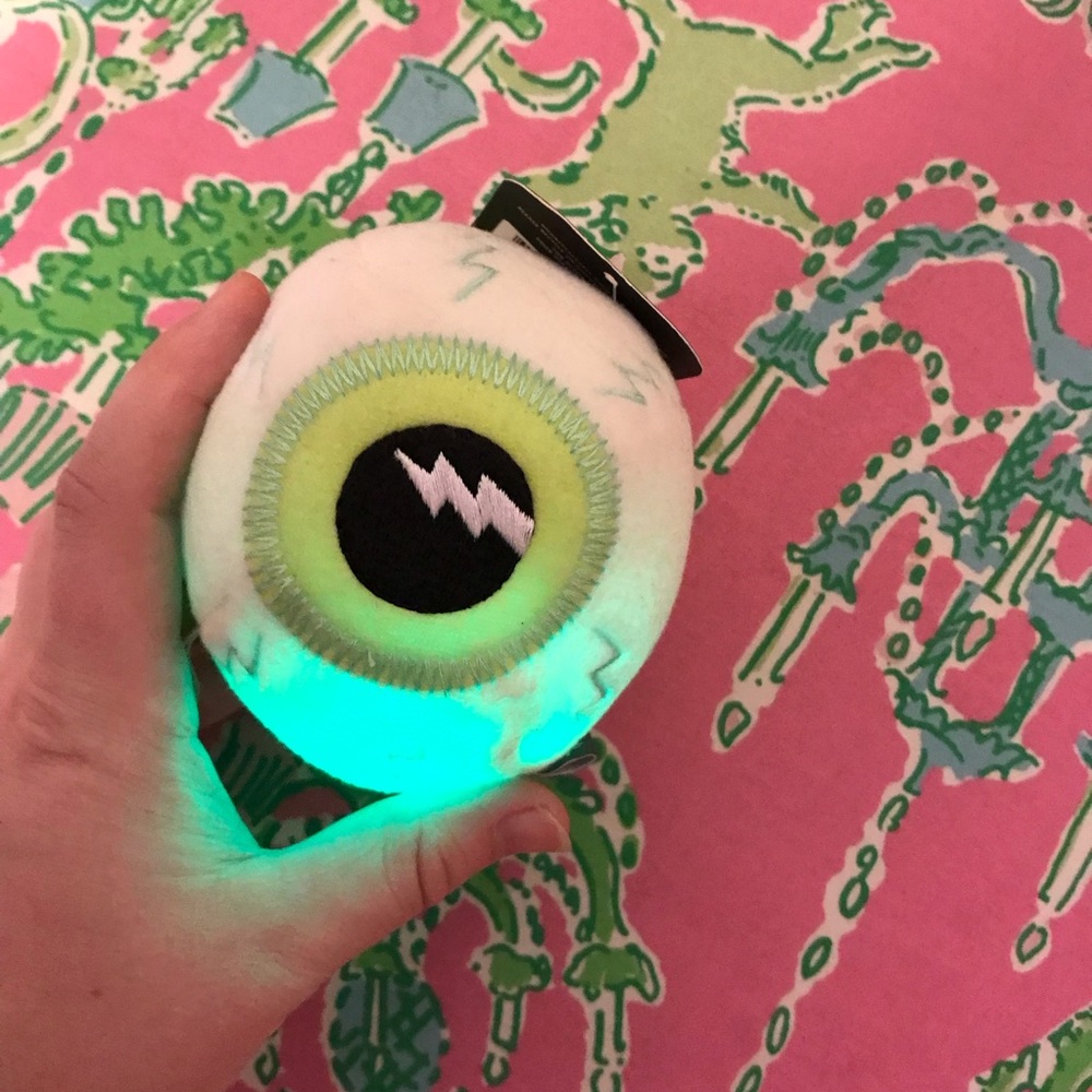 Hallmark Spooky Eyeball Plush with Green and Black Design - Picture 6 of 7